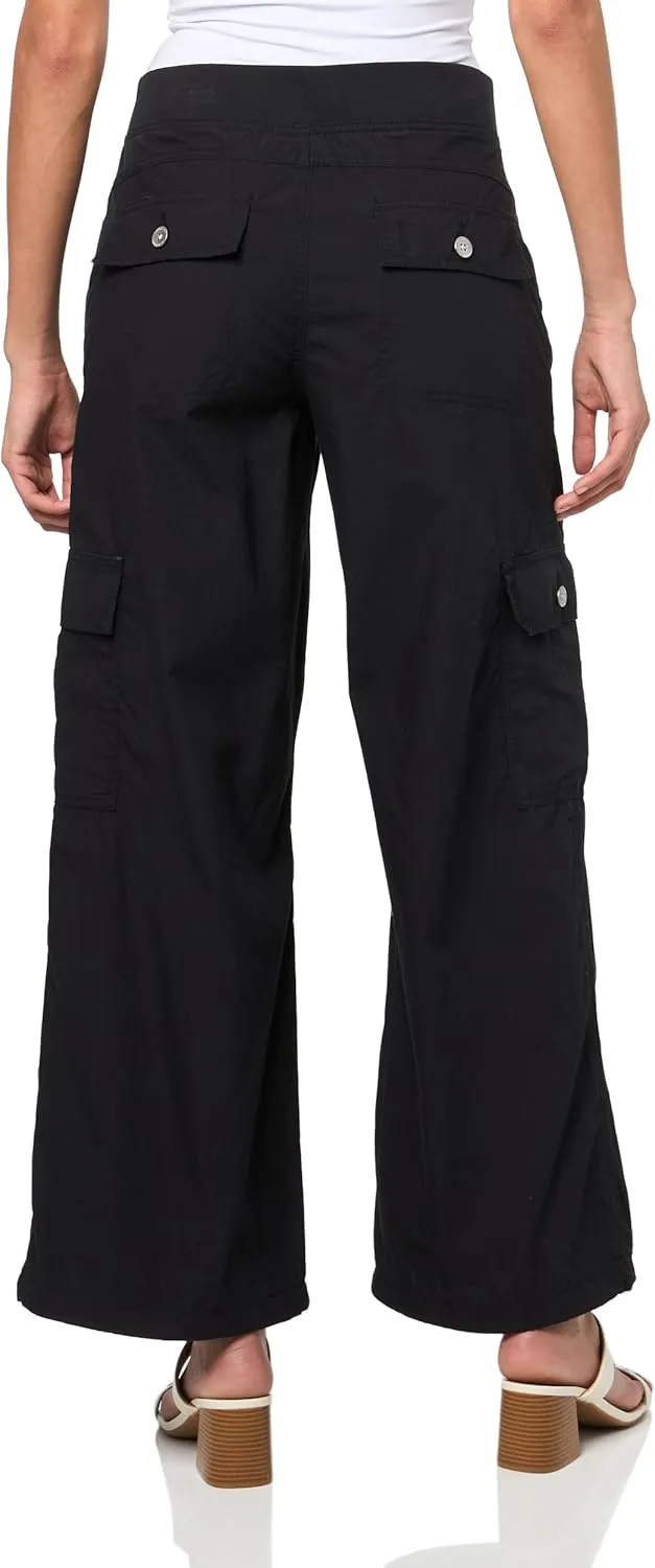 DKNY womens Wide Leg Adjustable Waistcord Cargo Pant