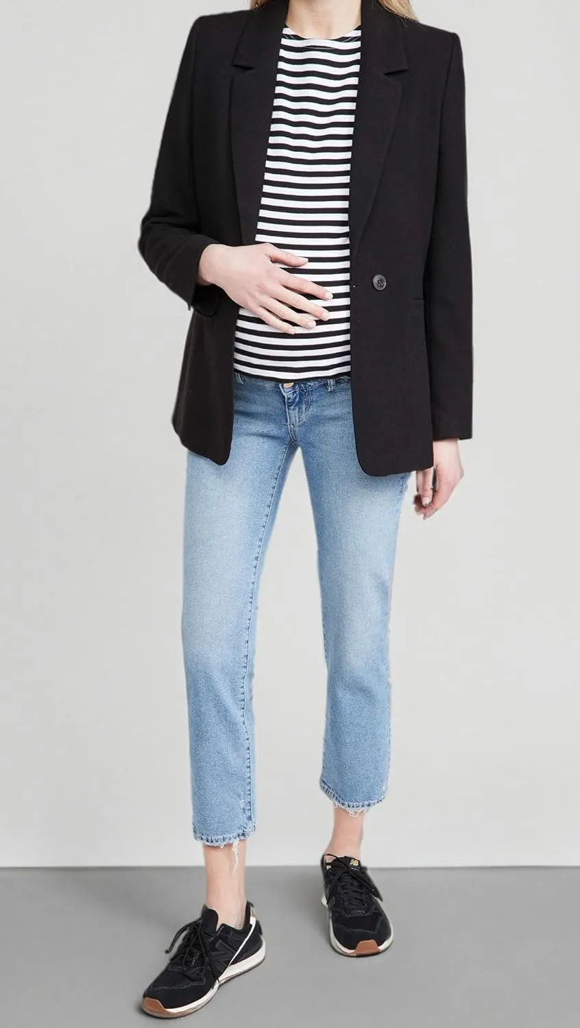 DL1961 Women's Patti Straight Maternity Ankle Jeans