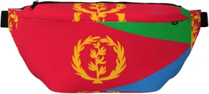 Eritrean Flag Stylish Crossbody Waist Pack - Versatile And Compact Travel Pouch For Hands-Free Storage, Black, PBYB-12185A
