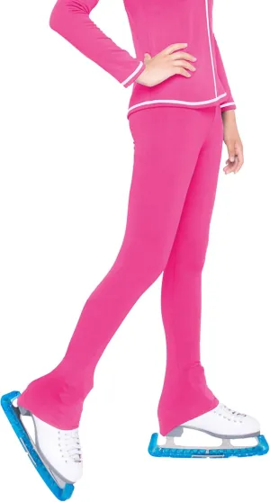 Figure Skating Pants Girls Black High Waist Leggings Skate Training Wear for Kids Teens Practice