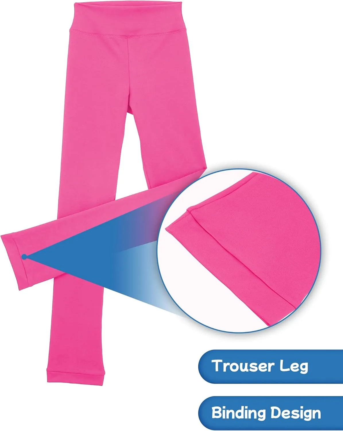 Figure Skating Pants Girls Black High Waist Leggings Skate Training Wear for Kids Teens Practice