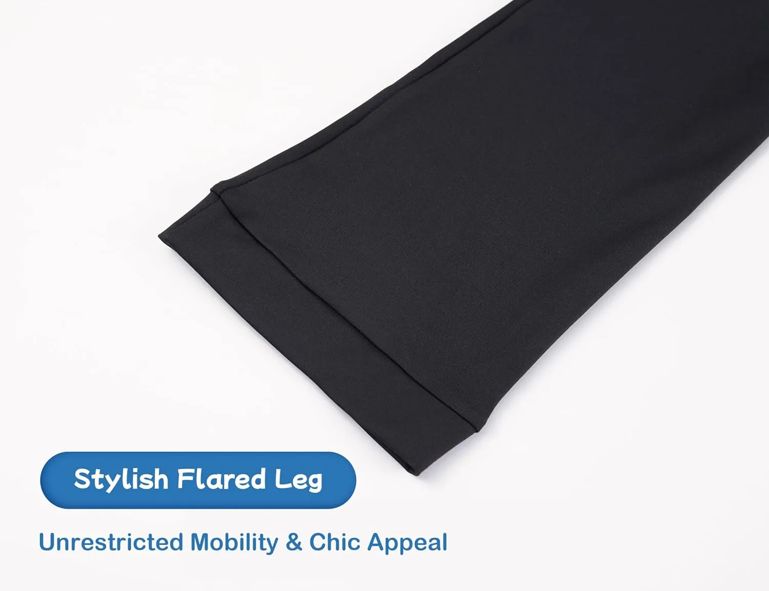 Figure Skating Pants Girls Black High Waist Leggings Skate Training Wear for Kids Teens Practice
