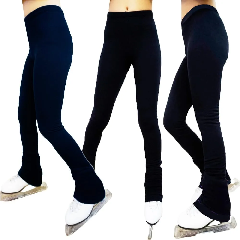 Figure Skating Practice Pants  Polar Fleece Thermal Black  Blue  Purple UGSP2 ice Skating Pants for Girls Women
