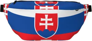 Flag Of Slovakia Stylish Crossbody Waist Pack - Versatile And Compact Travel Pouch For Hands-Free Storage, Black, PBYB-12185A