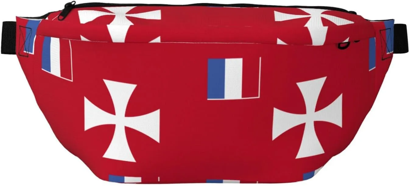 Flag Of Wallis And Futuna Islands Stylish Crossbody Waist Pack - Versatile And Compact Travel Pouch For Hands-Free Storage