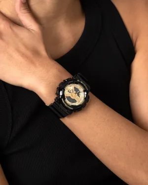 G SHOCK Women's GMAS110GB-1A Black/Gold