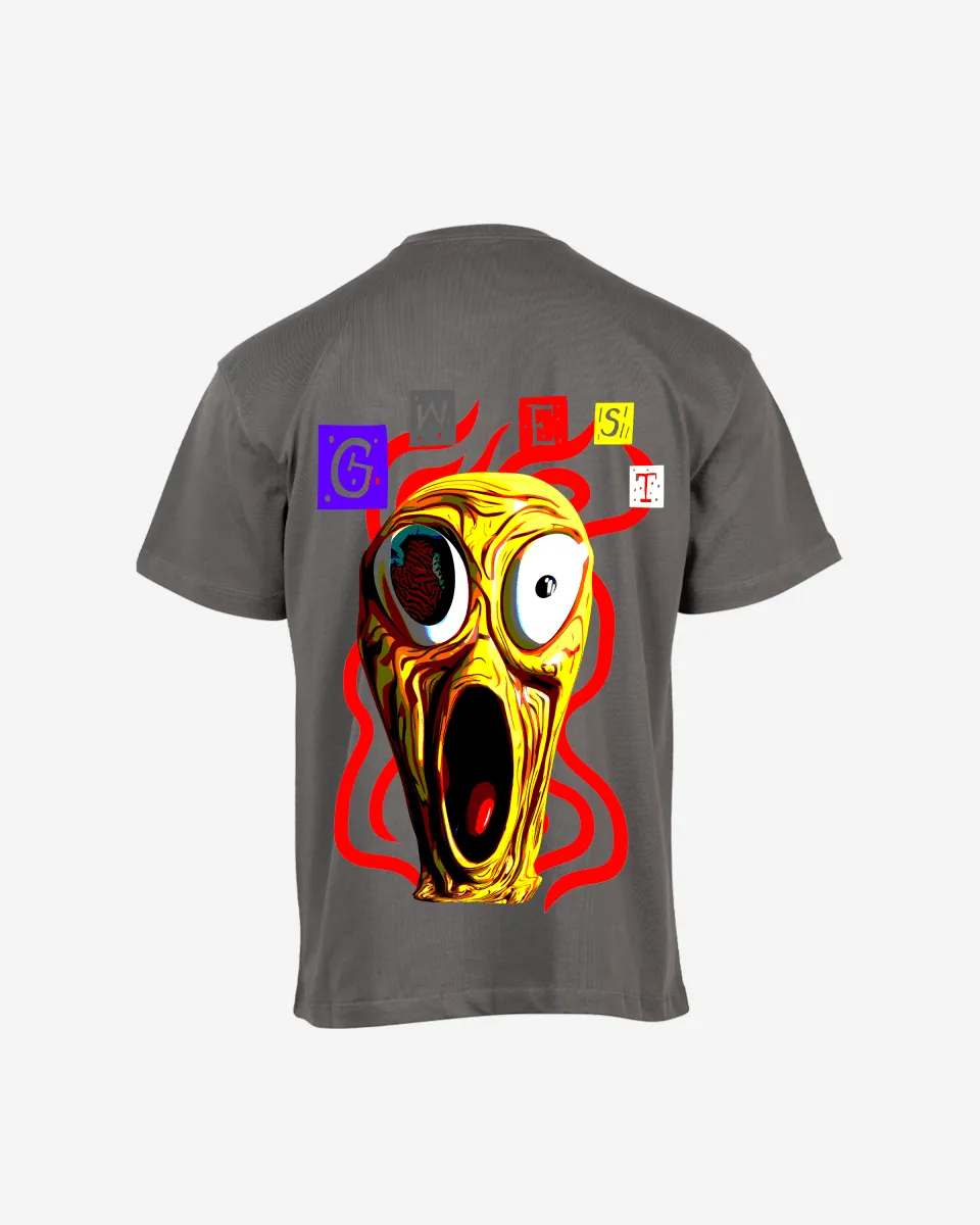 G West Oversized Yellow Face Life Style Tee Mens