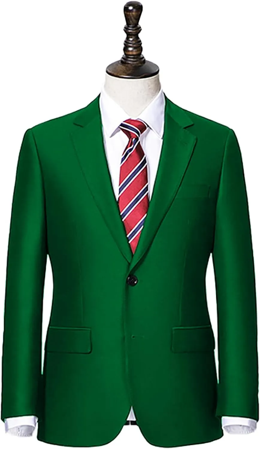 GATMSTZ Mens Suits Big and Tall 2 Pieces Blazer Pants Set Classic Fit
