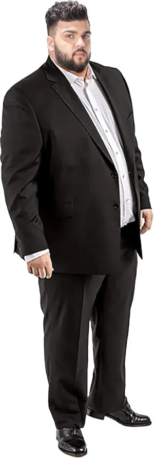 GATMSTZ Mens Suits Big and Tall 2 Pieces Blazer Pants Set Classic Fit