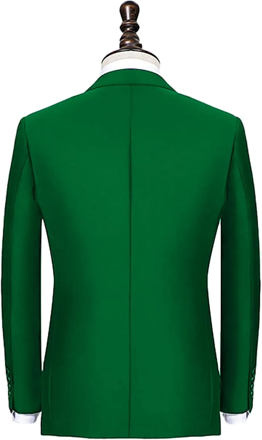 GATMSTZ Mens Suits Big and Tall 2 Pieces Blazer Pants Set Classic Fit