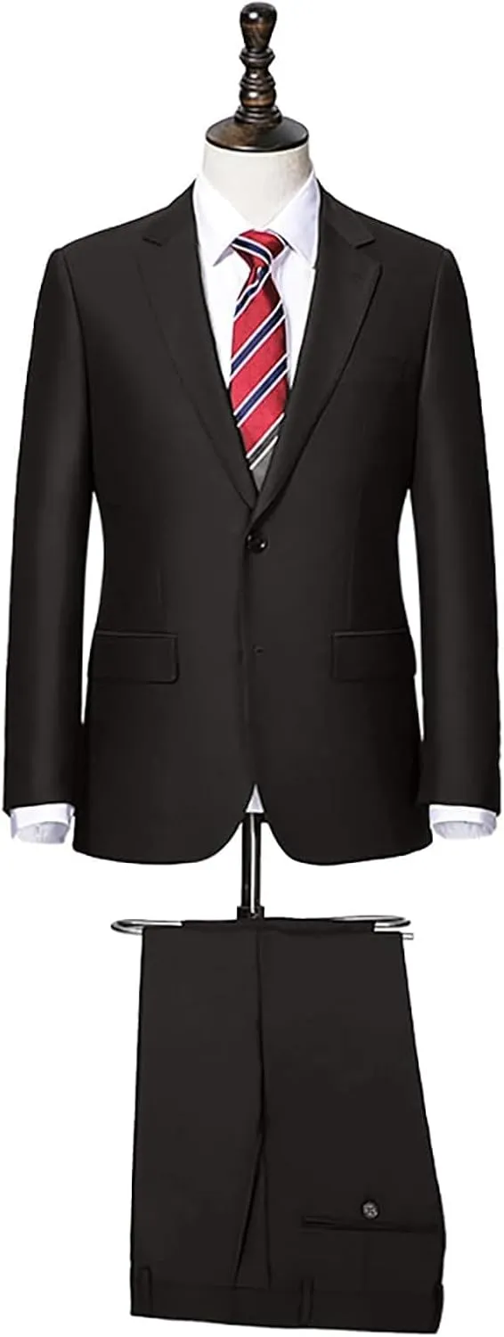 GATMSTZ Mens Suits Big and Tall 2 Pieces Blazer Pants Set Classic Fit