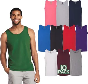 Gildan 5200 Men's Tank Top (1-10 Pack) - Create Multipack Color Set - G520 Adult Bulk Heavy Cotton Sleeveless Undershirt
