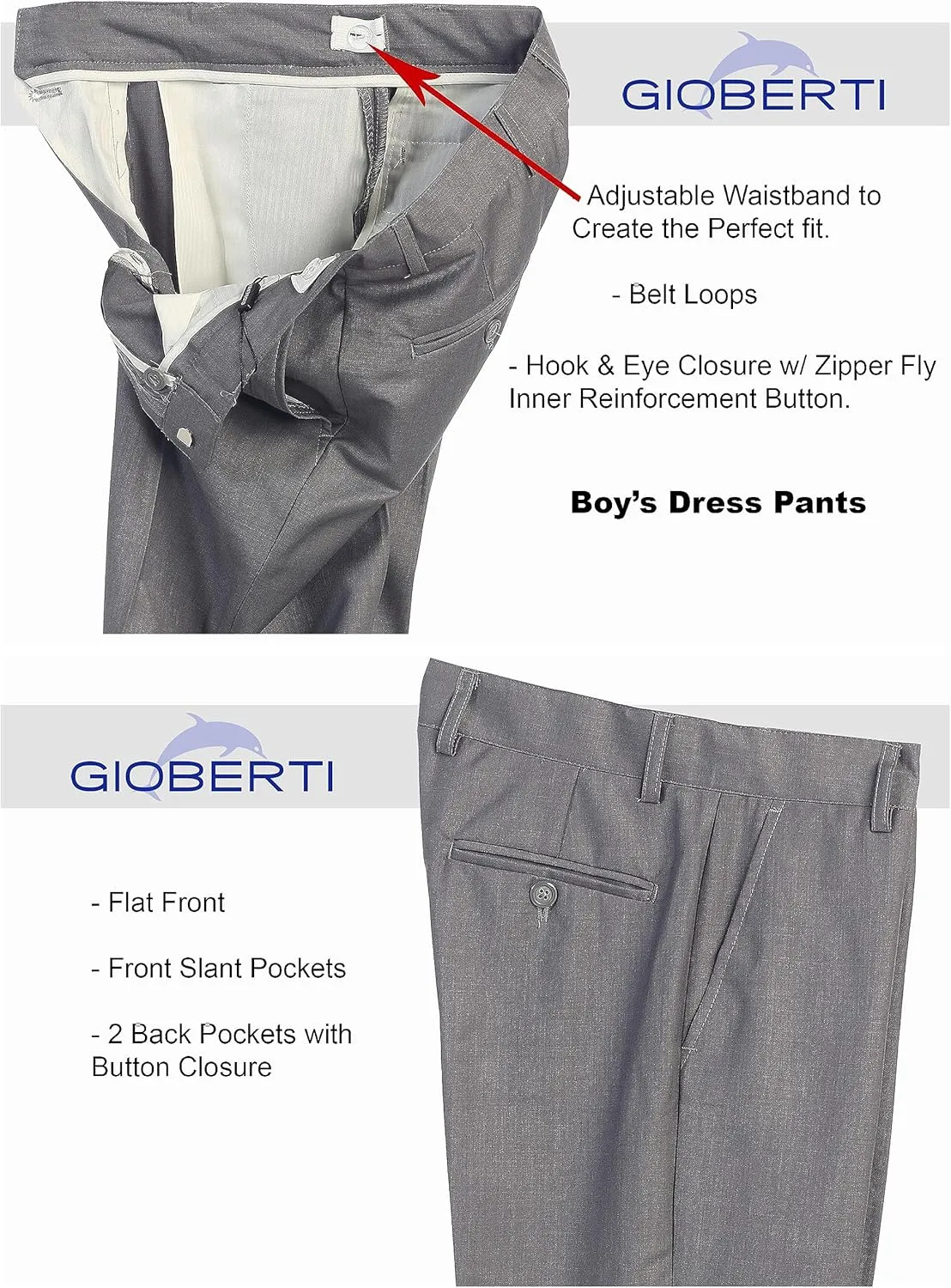 Gioberti Boys Vest and Pants Set