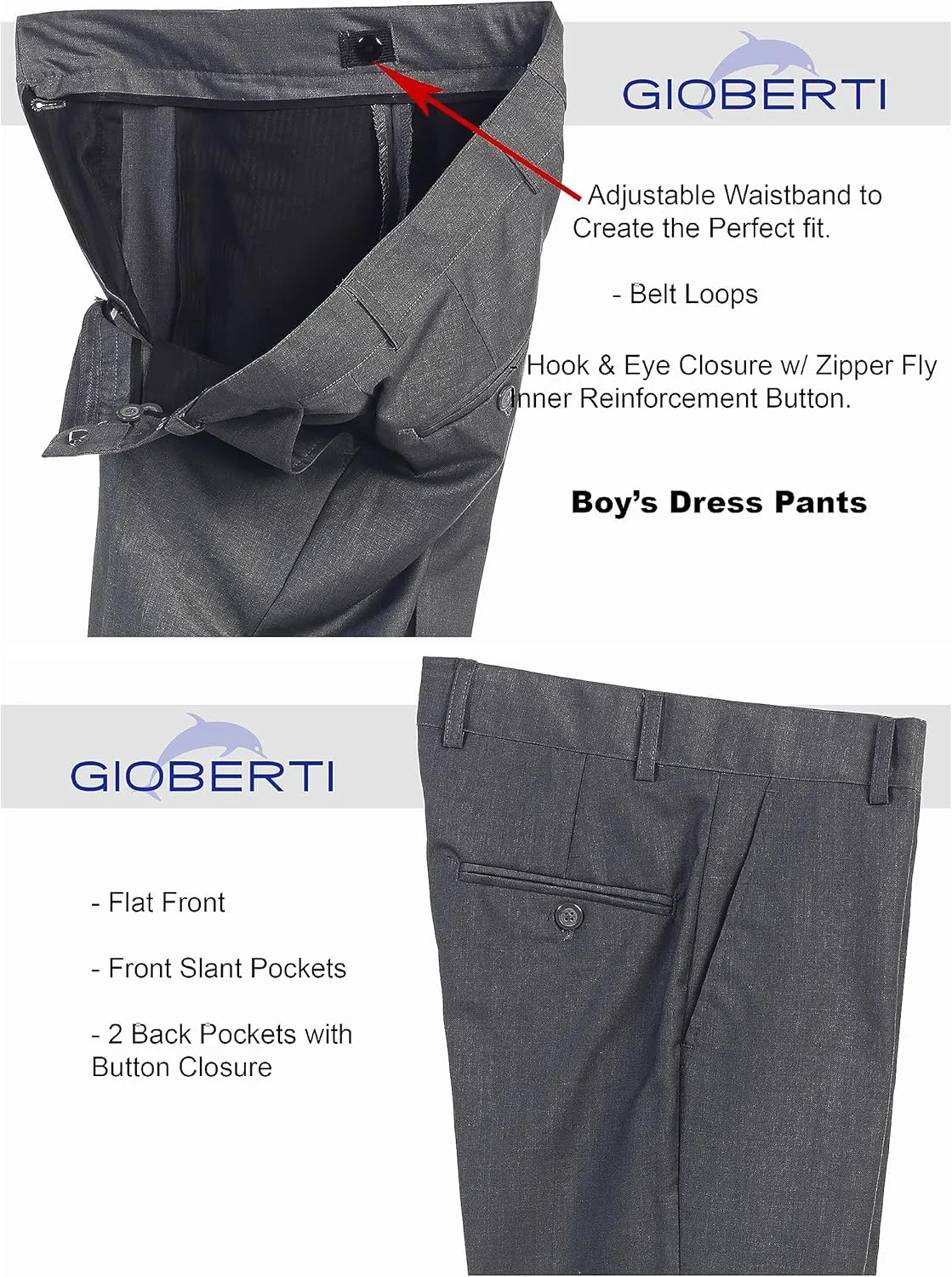 Gioberti Boys Vest and Pants Set