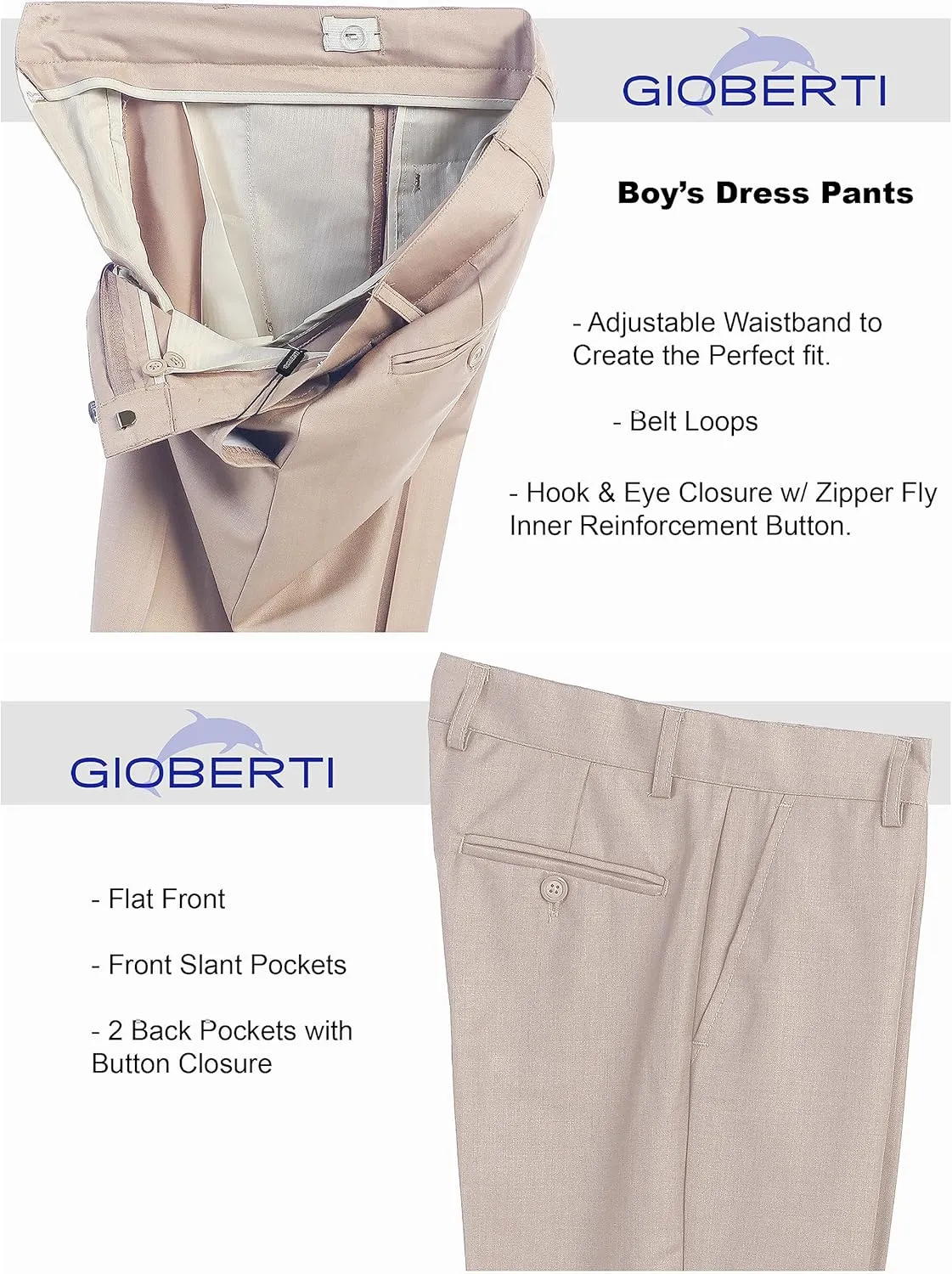 Gioberti Boys Vest and Pants Set