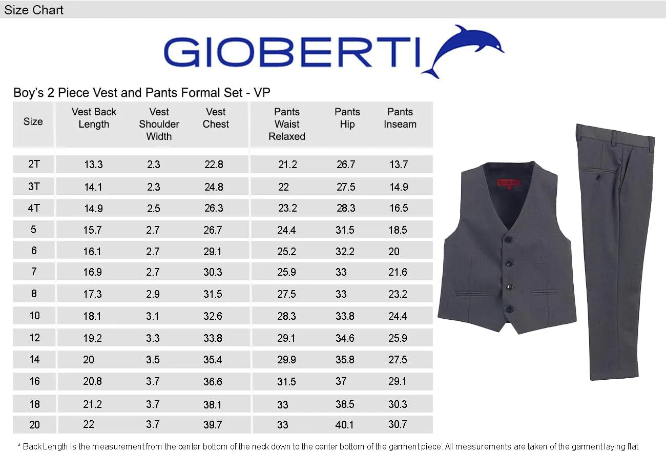 Gioberti Boys Vest and Pants Set