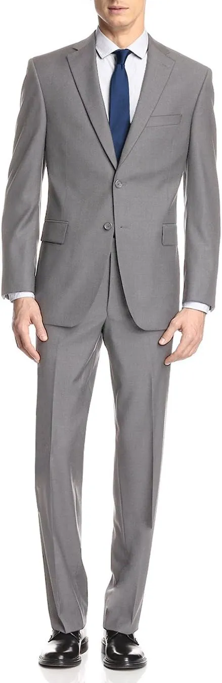 Giorgio Napoli GN Men's Two Button 2 Piece Modern Classic Fit Suit Jacket Pant