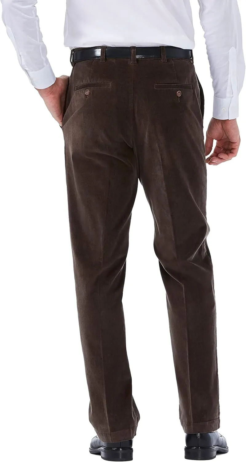 Haggar Mens Classic Fit Stretch Corduroy Pant