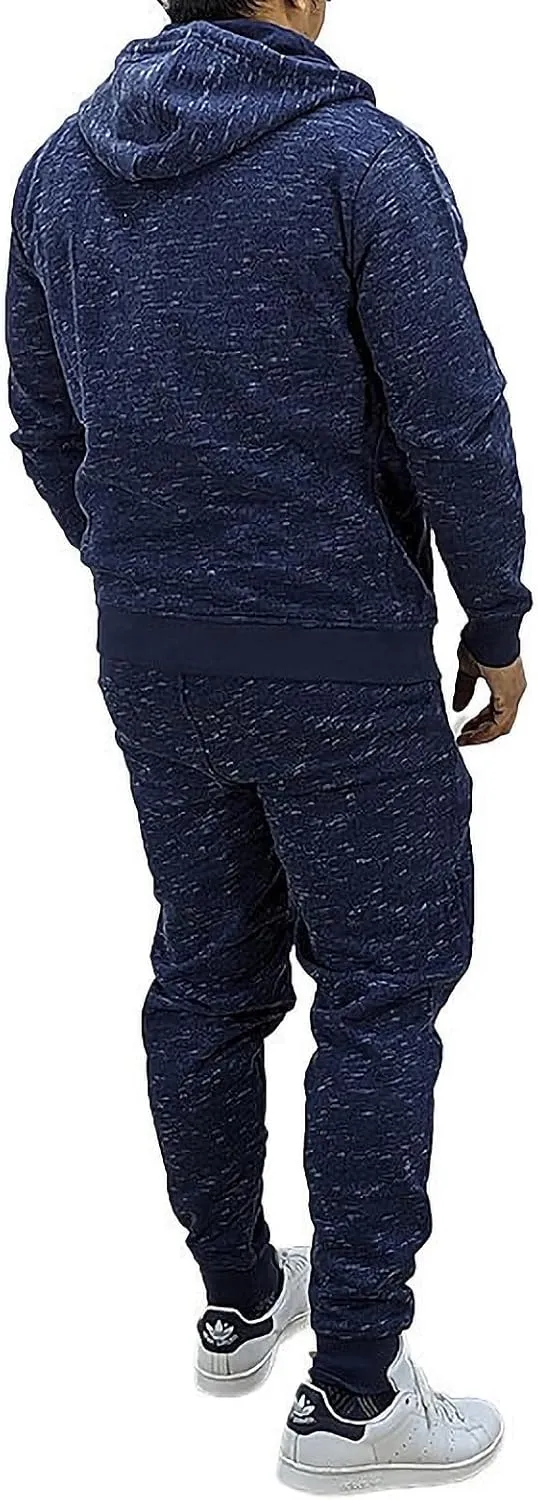HHGKED Mens 2 Piece set Outfits Comfy Sweatsuits Athletic Jogging Tracksuit Hooded Sweatshirt and Joggers Sweatpants