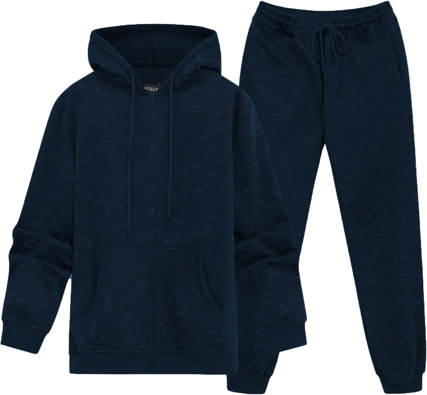 HHGKED Mens 2 Piece set Outfits Comfy Sweatsuits Athletic Jogging Tracksuit Hooded Sweatshirt and Joggers Sweatpants