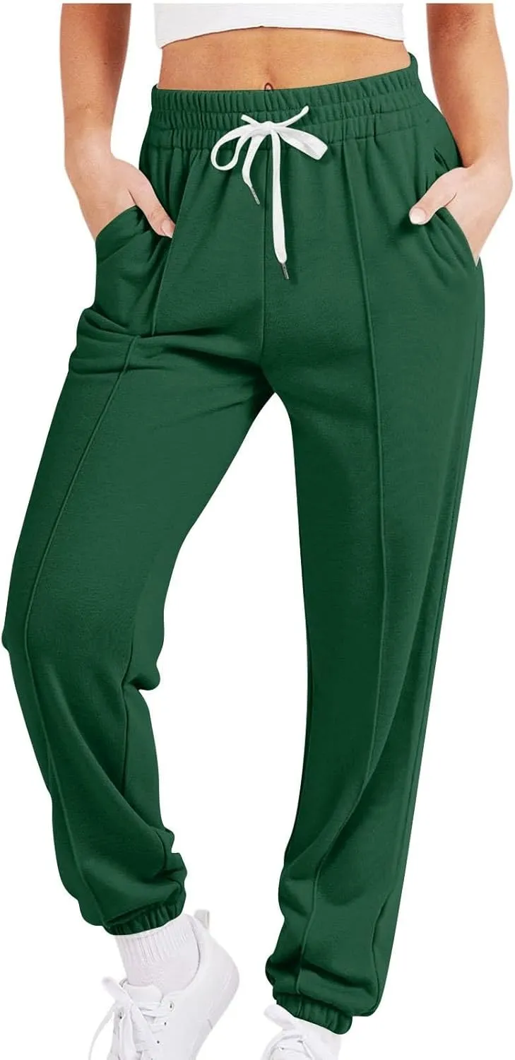 Hiking Pants Women Lightweight Sweatpants Baggy Drawstring High Waist Sweat Pants Summer Bottom Jogging Trousers