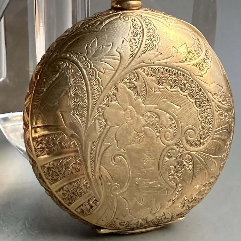 Illinois Pocket Watch Antique 1893 Manual 54mm Vintage Hunter Case