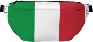 Italian Flag Stylish Crossbody Waist Pack - Versatile And Compact Travel Pouch For Hands-Free Storage, Black, PBYB-12185A