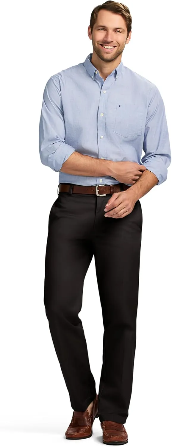 IZOD Men's American Chino Flat Front Classic Fit Pant