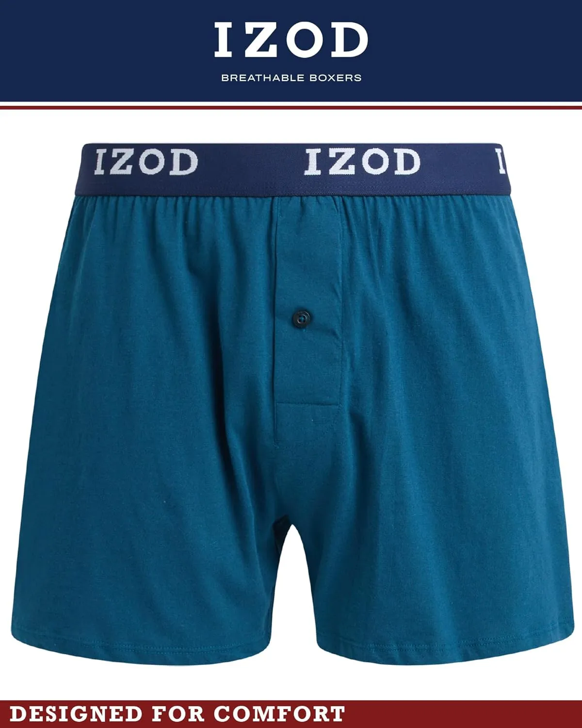 IZOD Men's Boxer Shorts - 8 Pack Classic Knit Mens Underwear Boxers with Functional Fly - Breathable Boxers for Men (M-2XL)