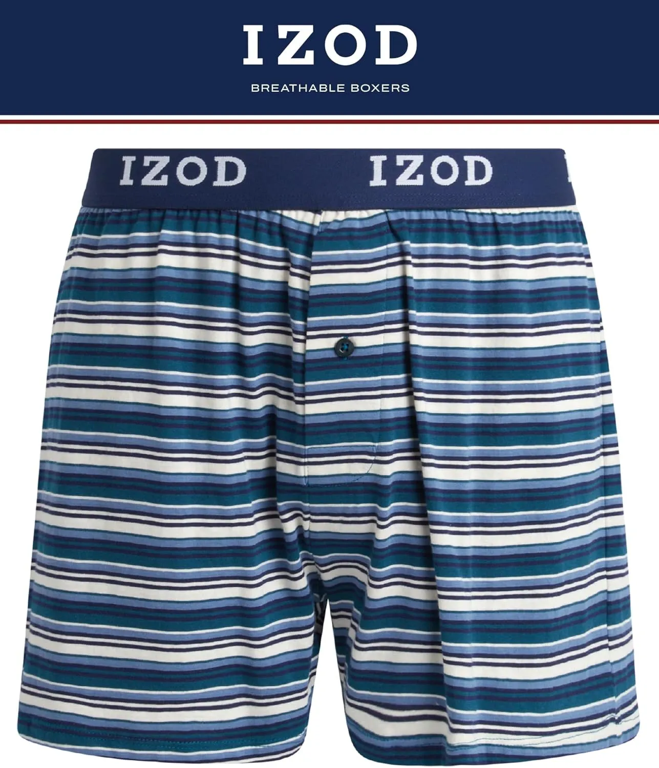 IZOD Men's Boxer Shorts - 8 Pack Classic Knit Mens Underwear Boxers with Functional Fly - Breathable Boxers for Men (M-2XL)