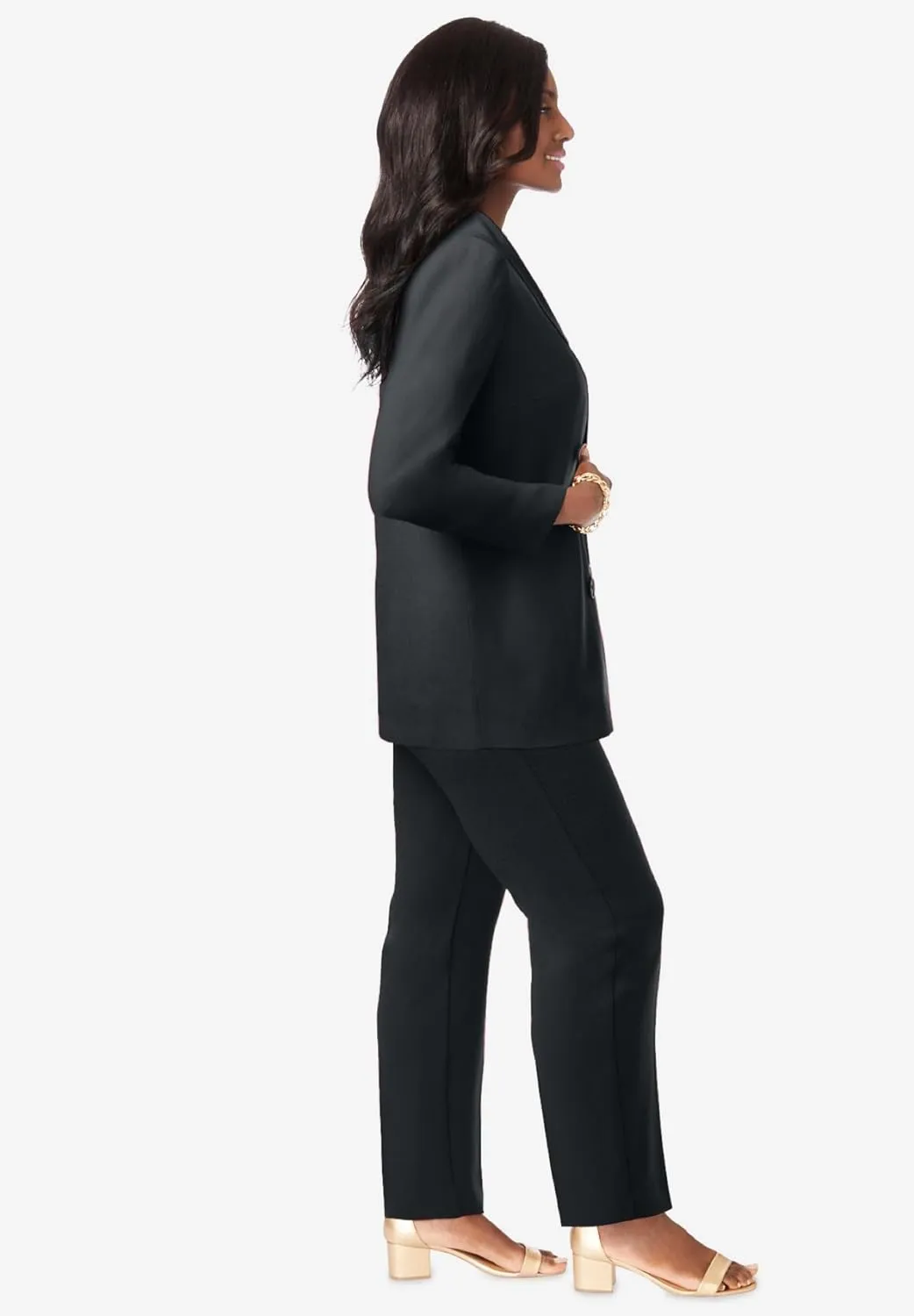 Jessica London Women's Plus Size 2-Piece Double-Breasted Pantsuit