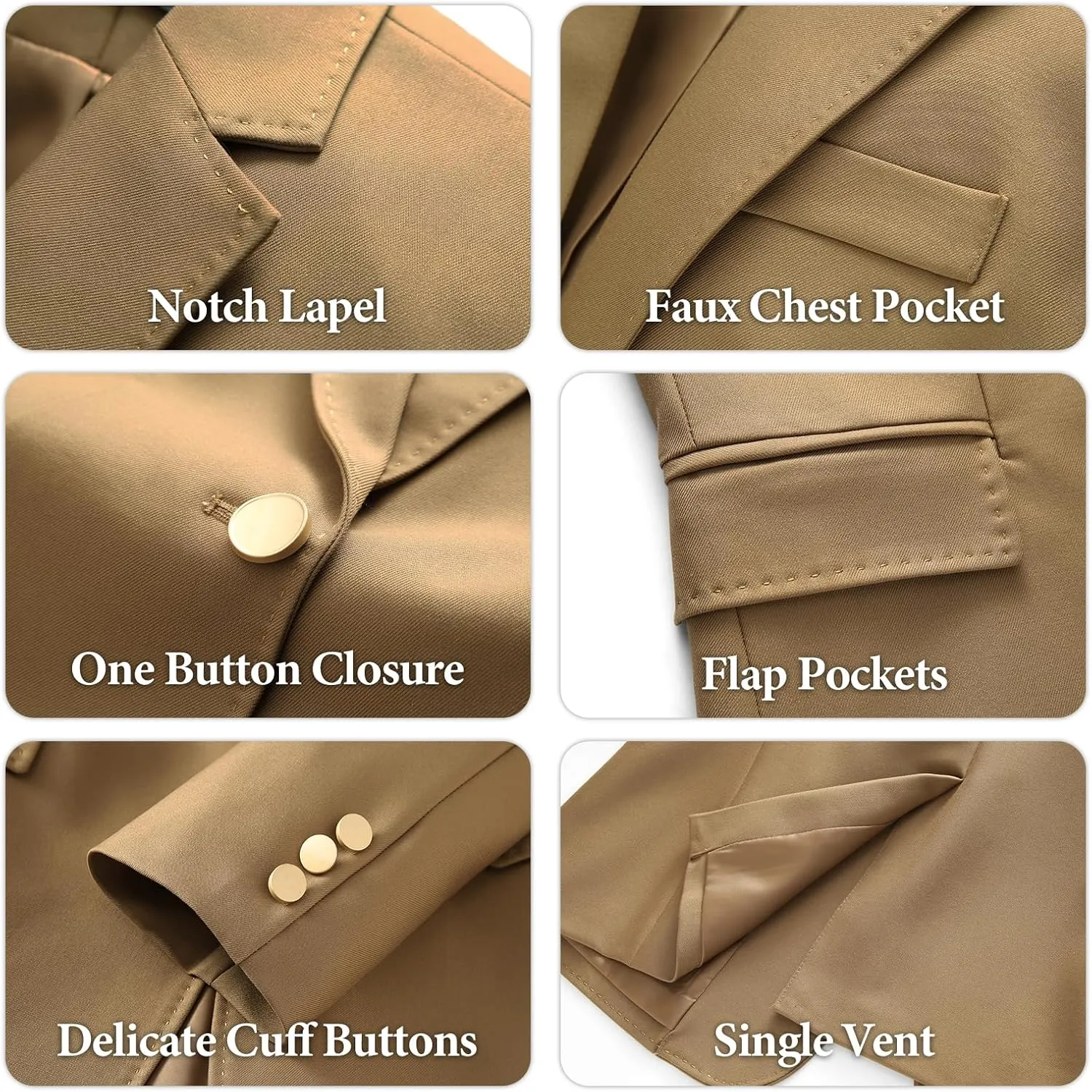 Lamgool Women's Pants Suit 2 Pieces Business One Button Blazer and Pant Set Dressy Casual Professional Work Outfits