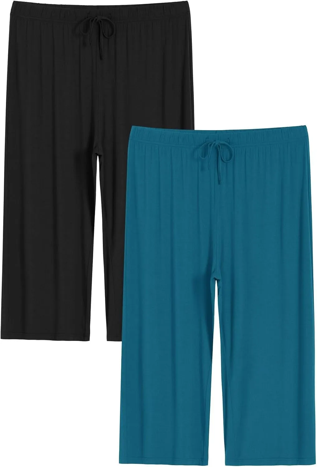 Latuza Women's Plus Size Capri Pajama Pants Comfy Wide Leg Lounge Capris