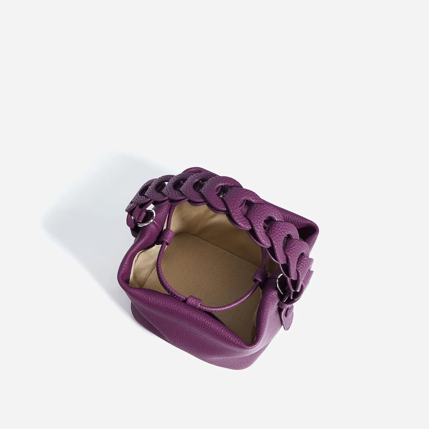 Leather Bucket Bag Handbag For Women Top Handle Woven Shoulder Crossbody Bag Clutch Versatile Commuting Elegant Chi Luxury
