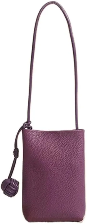 Leather Shoulder Crossbody Bag Soft Bucket Bag for Women Hobo Phone Pouch Purse Versatile Casual Cute Small Chic stylish