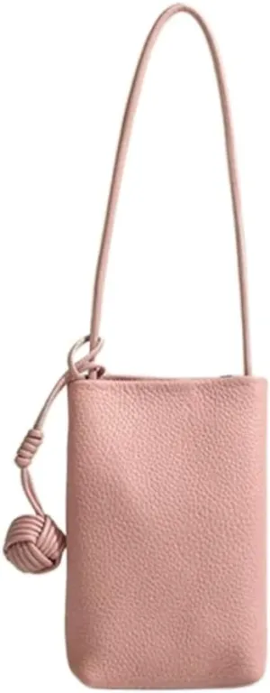 Leather Shoulder Crossbody Bag Soft Bucket Bag for Women Hobo Phone Pouch Purse Versatile Casual Cute Small Chic stylish