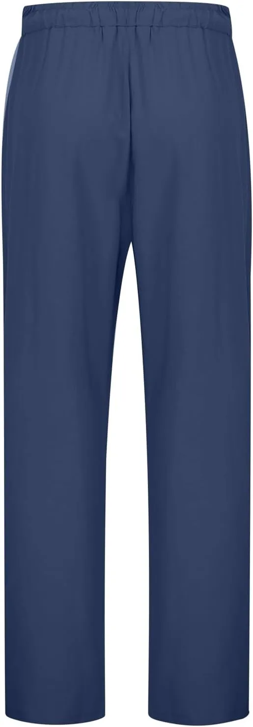Linen Pants for Women Loose Elastic High Waist Yoga Pants Relax Fit Comfy Casual Trousers with Pockets Summer 2025