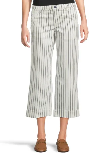 Liverpool Women's Patch Pockets Wide Leg Crop Pants