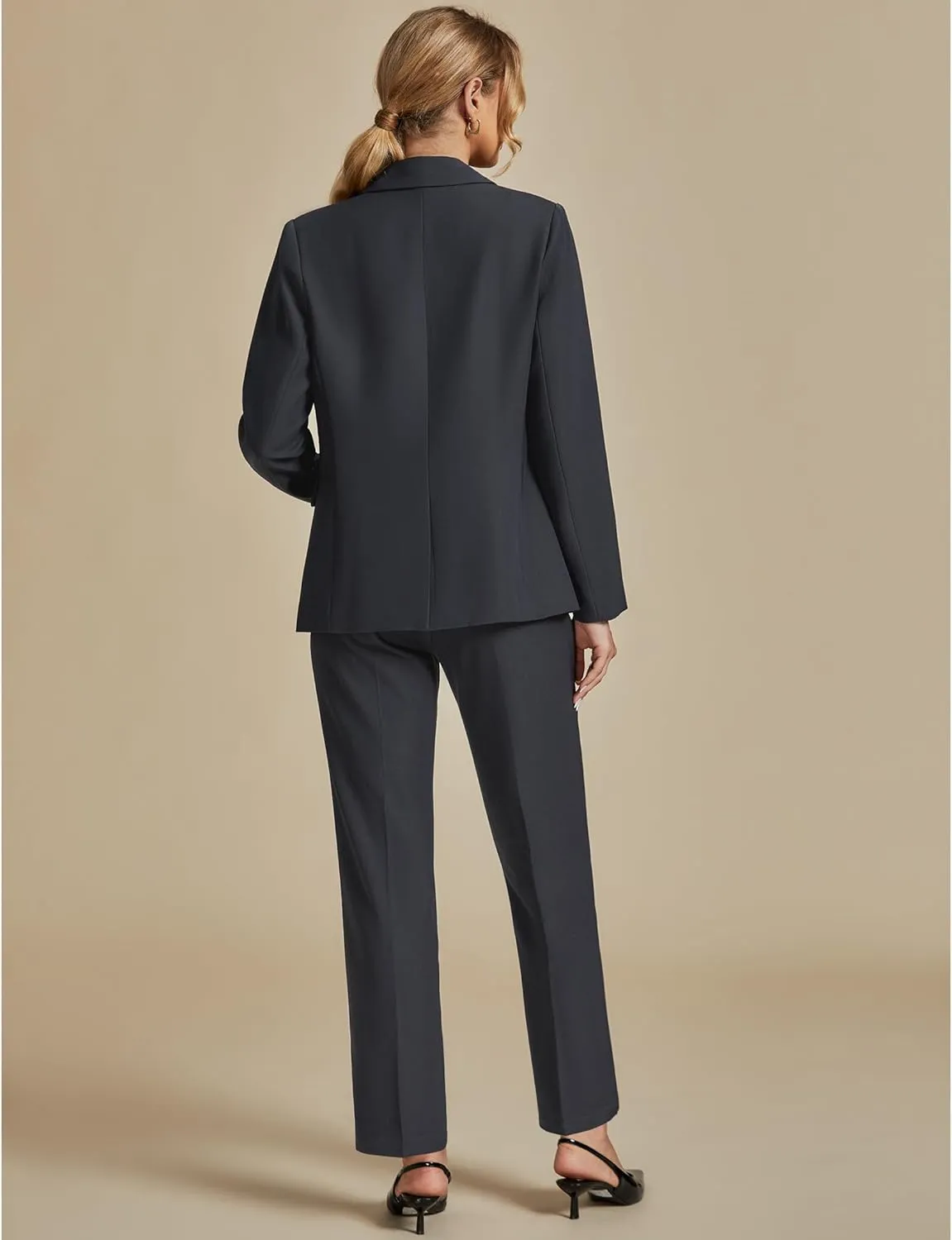 luvamia Women's Two Piece Sets Pants Suits Dressy Business Casual Outfits Professional Blazer Pantsuits Set Work Office