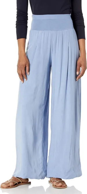 M Made in Italy Women's Elastic-Waist Wide Leg Maxi Palazzo Pants