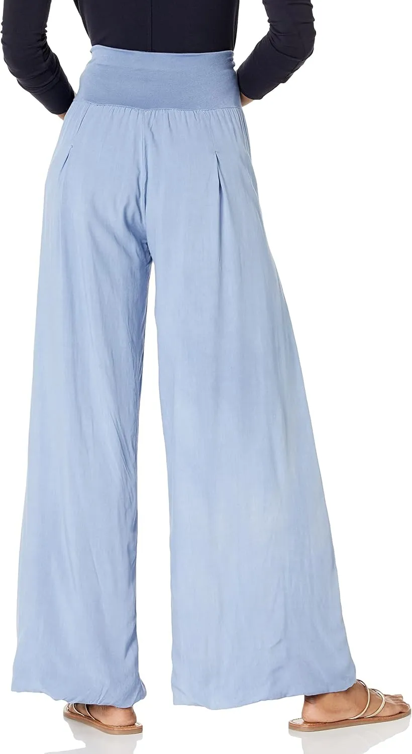 M Made in Italy Women's Elastic-Waist Wide Leg Maxi Palazzo Pants
