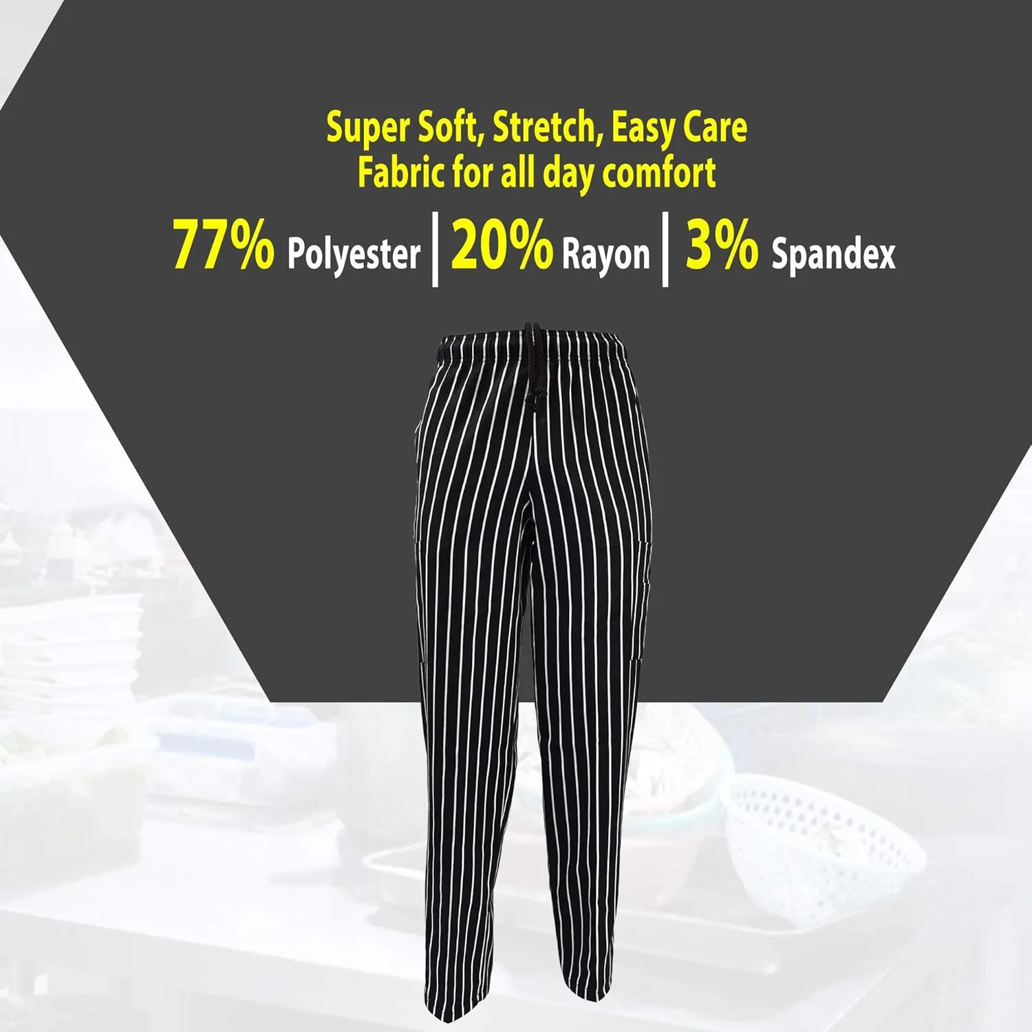 M&M SCRUBS Unisex Classic Chef Pants