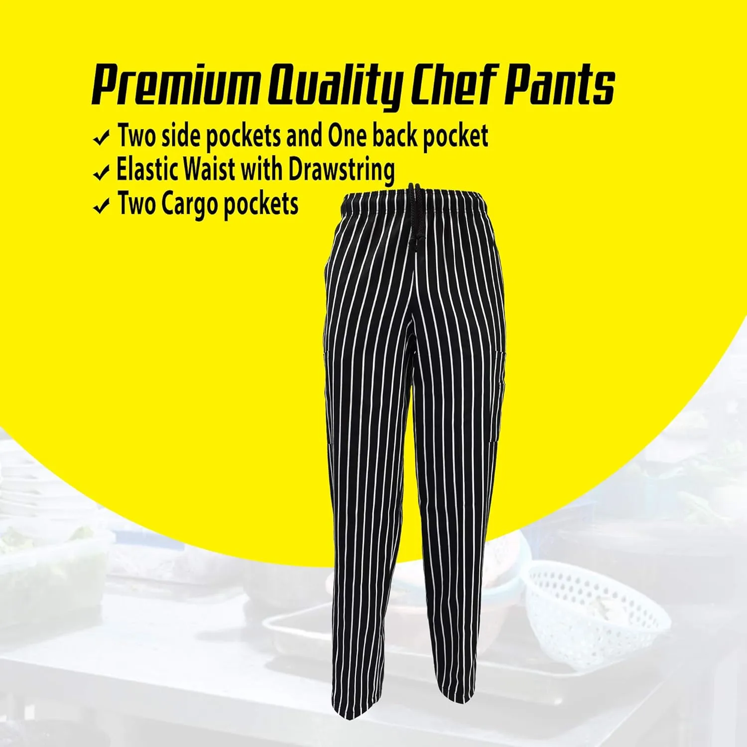 M&M SCRUBS Unisex Classic Chef Pants