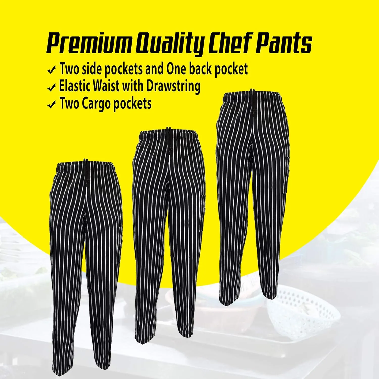 M&M SCRUBS Unisex Classic Chef Pants
