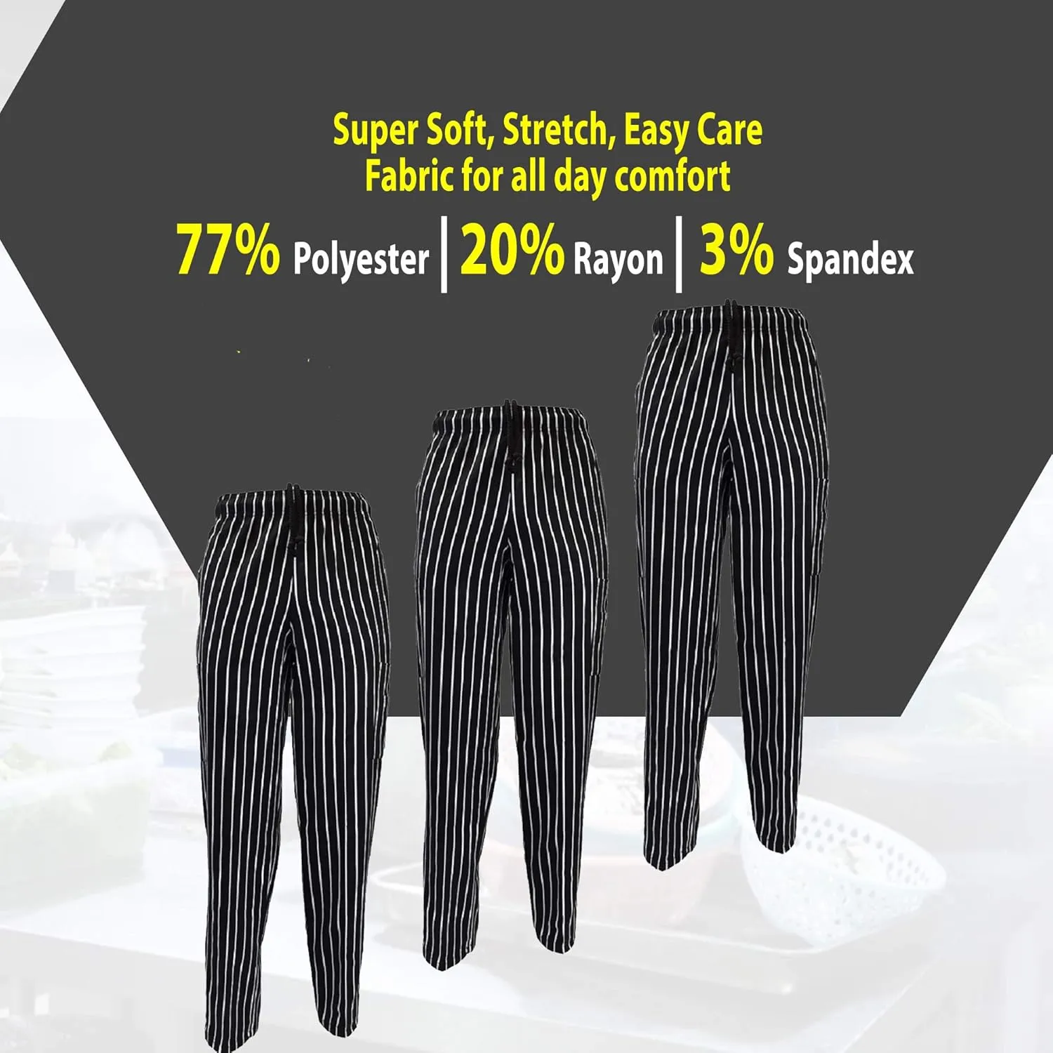 M&M SCRUBS Unisex Classic Chef Pants