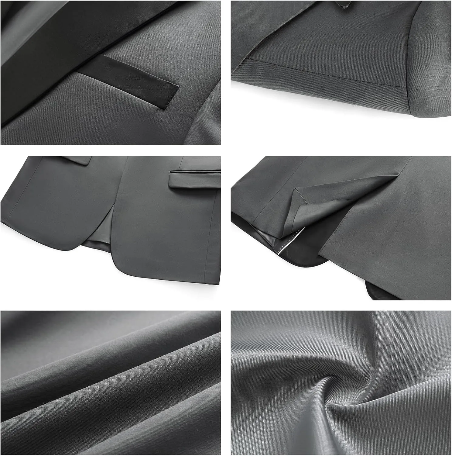 Men's 3 Piece Suit Slim Fit One Button Solid Tuxedo Jacket Suits for Men Slim Fit for Wedding Prom Blazer Vest Pants