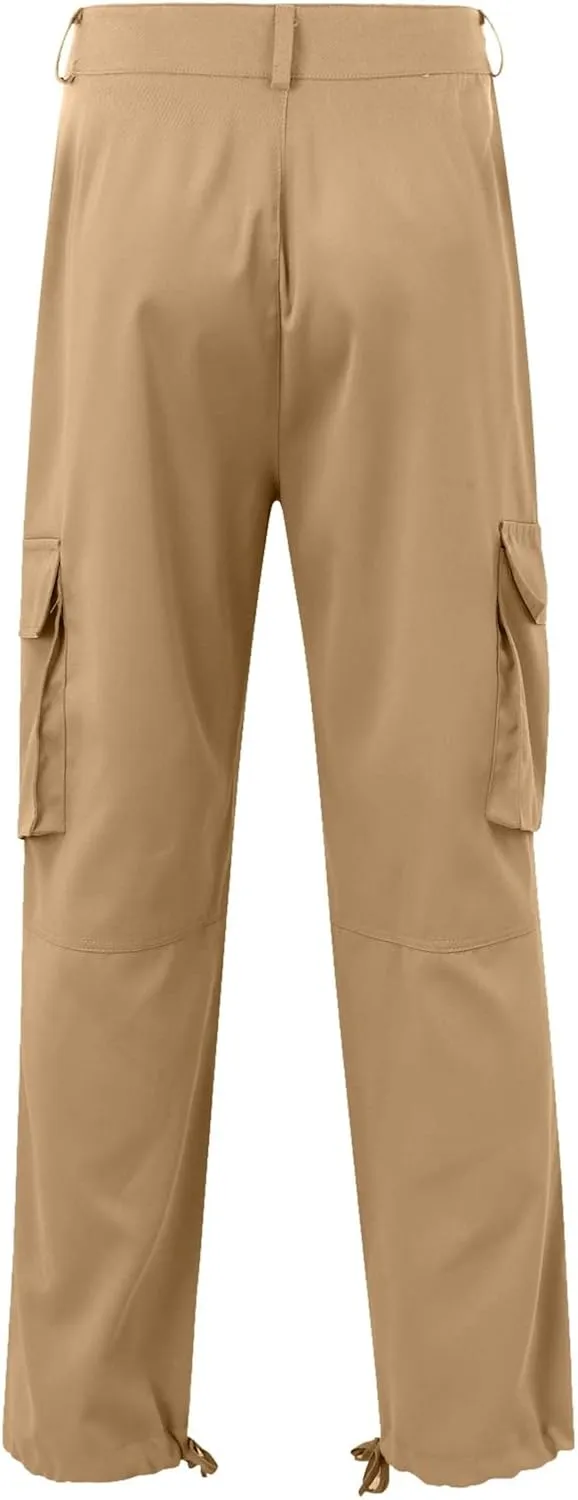 Men's Causal Cotton Cargo Pants,Loose-Fit Comfy Classic Lightweight Daily Wear with Multi-Pocket Athletic Joggers
