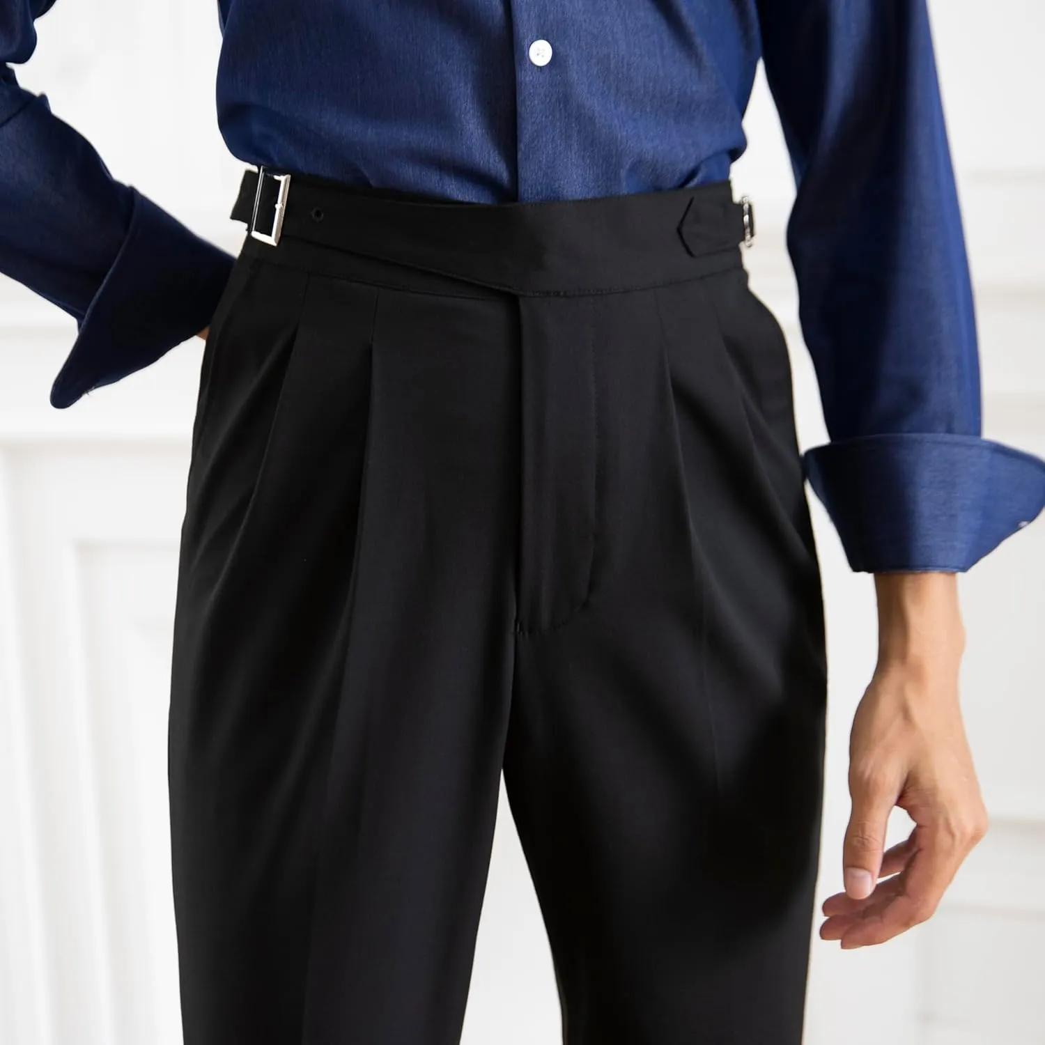 Men's Classic Gurkha Naples Italian Old Money Style Pants Dress Pants