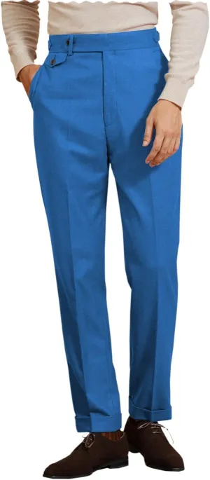 Men's Dress Pants Pleated Front Casual Hidden Expandable Waist Dress Suit Pants