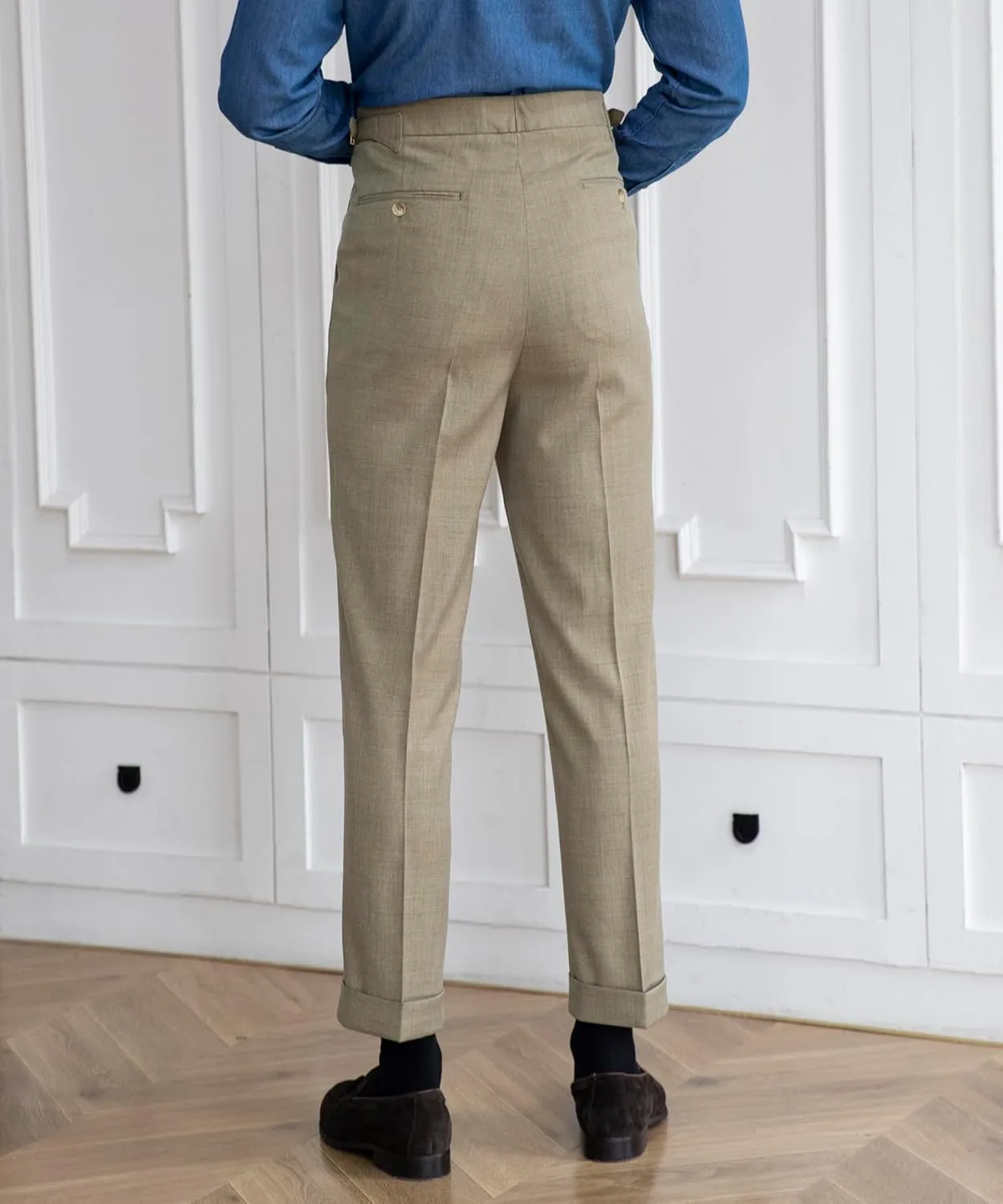 Men's Gurkha Naples Italian Old Money Style Dress Pants